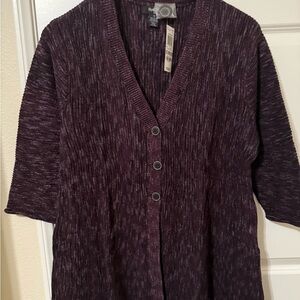Vintage Soul Plum Knit Cardigan